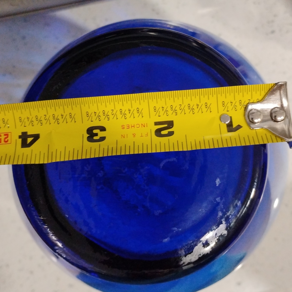 Deep Blue Glass Vase - Picture 4 of 4